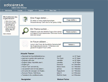 Tablet Screenshot of englischboard.de